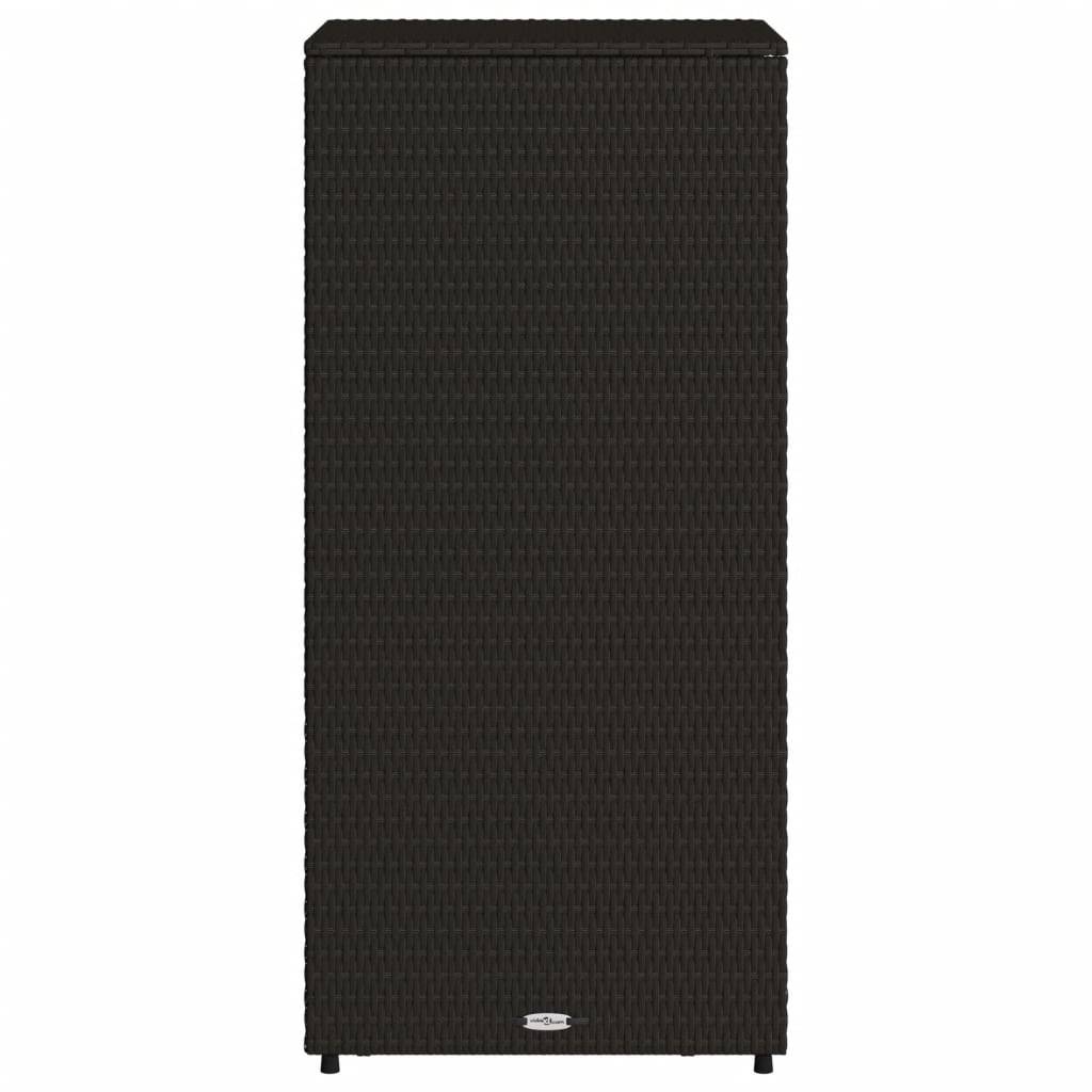 Armoire de Jardin Haute Résine Tressée avec Étagères et Tiroir pour Extérieur Noir 50x55x115 cm – ComfortXL Outdoor Living - Image 8