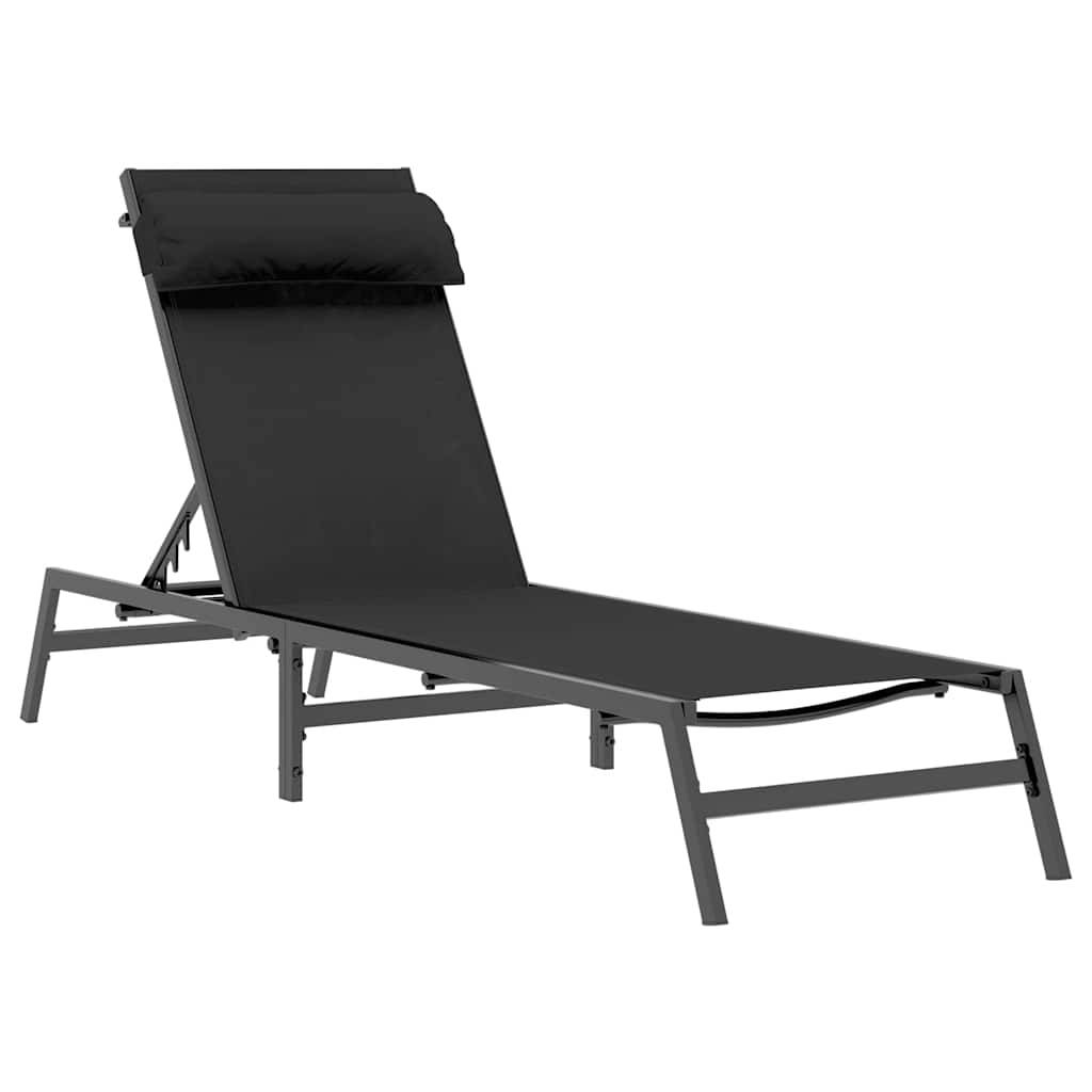 PANGIVO - Transats 2-personne Noir et anthracite 197 x 54 x 86 cm Acier - PANGIVO - Image 5