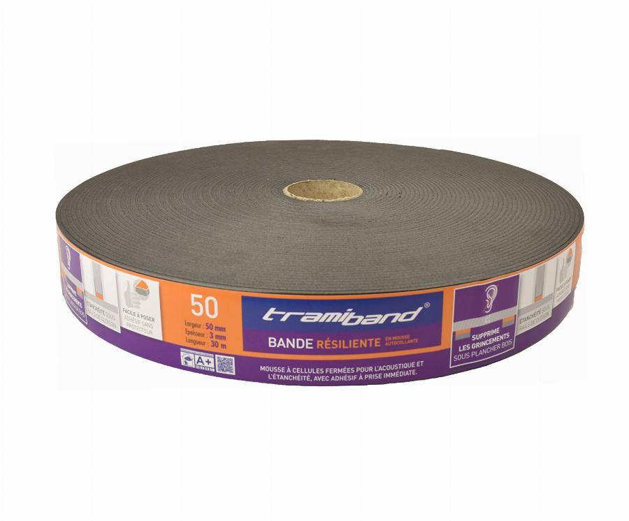 Bande acoustique sous parquet TRAMICO Tramiband SR - 65 x 3 mm - L 30 m - 2936280000 - Image 1