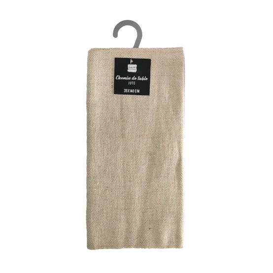 Chemin de Table en Jute "Tessi" 35x140cm Beige - Image 4