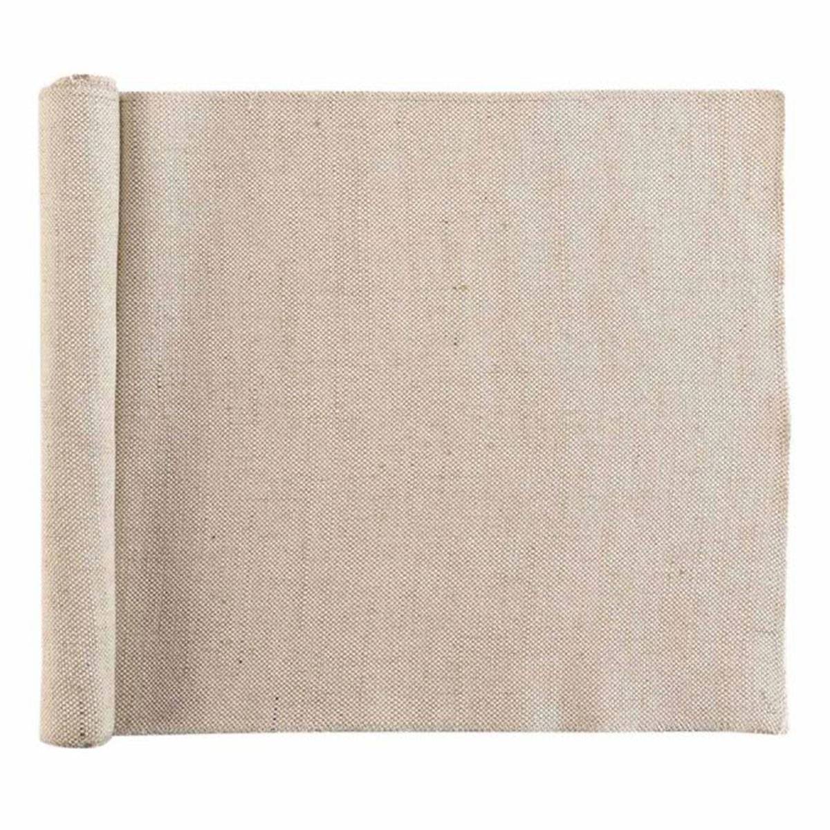 Chemin de Table en Jute "Tessi" 35x140cm Beige - Image 1