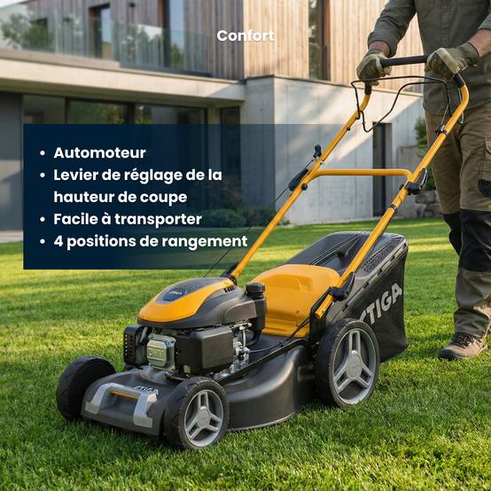 Stiga - Tondeuse Combi 53 S, moteur 166 cm³, largeur 51 cm, bac 60L - STIGA - Image 6