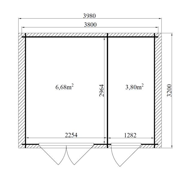 Eden Partenaire Jardin - Abri de jardin en bois mono pente de 10.48m² et 2 espaces - Image 6