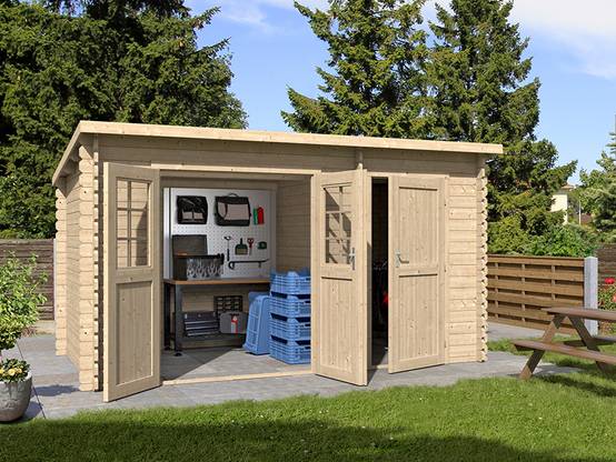Eden Partenaire Jardin - Abri de jardin en bois mono pente de 10.48m² et 2 espaces - Image 2