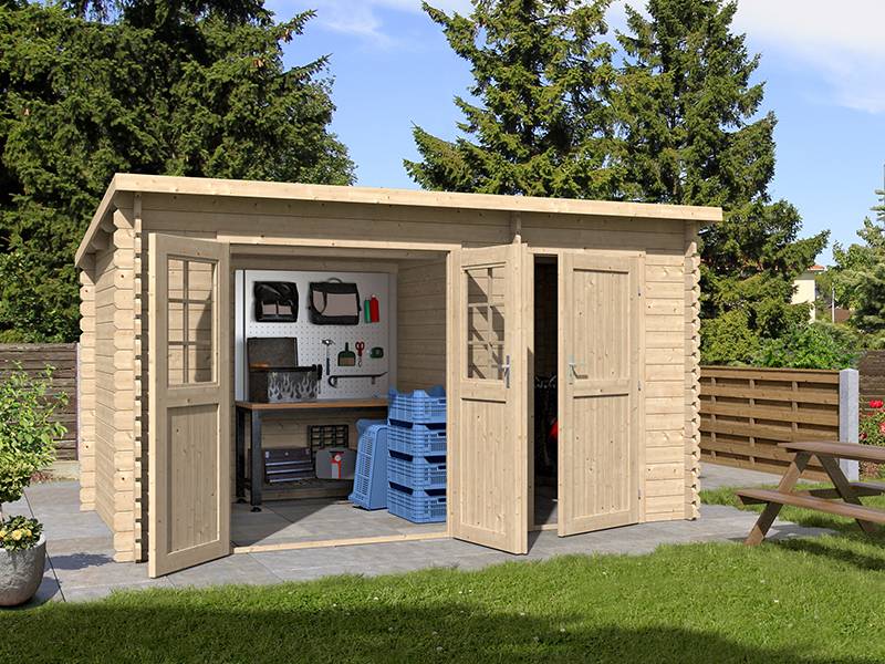 Eden Partenaire Jardin - Abri de jardin en bois mono pente de 10.48m² et 2 espaces - Image 2