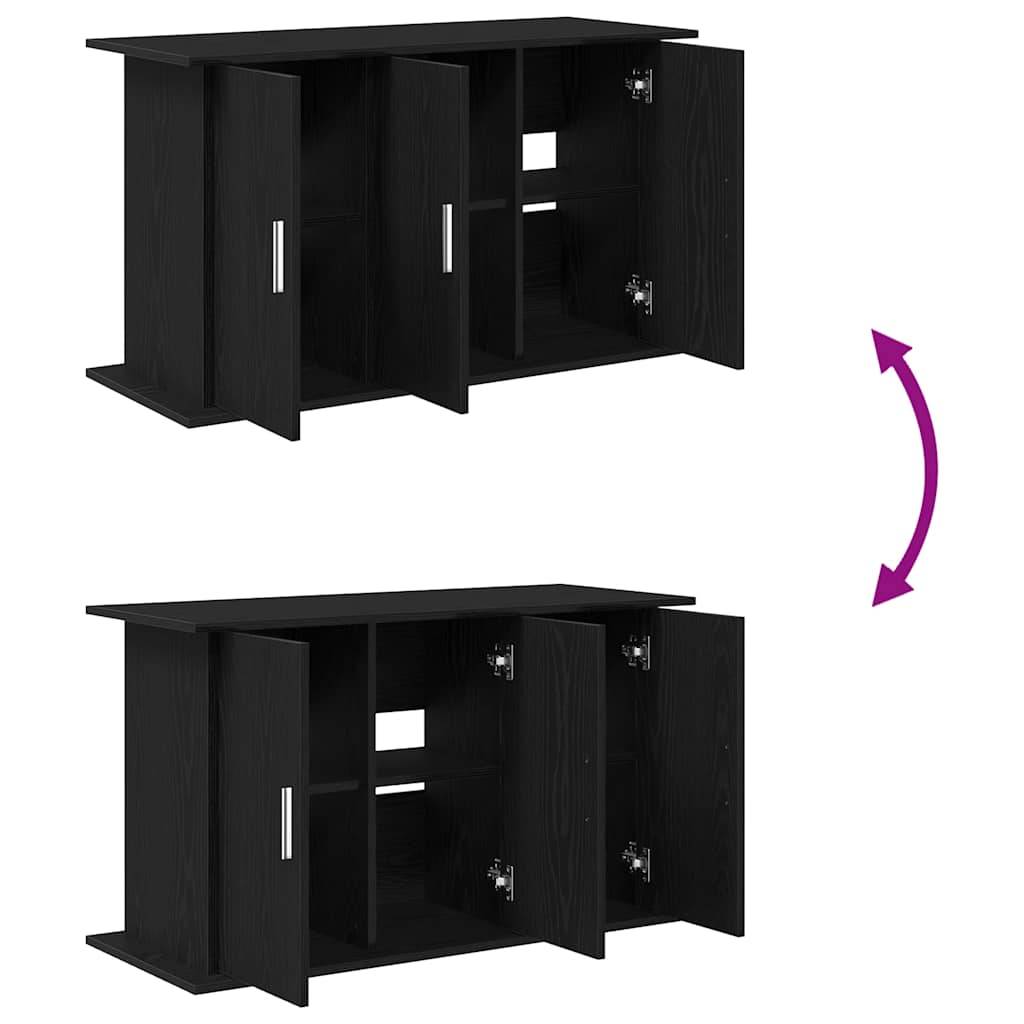 Meuble d'aquarium Chêne Noir 101 cm avec 6 Portes de Rangement - ComfortXL Outdoor Living - Image 9