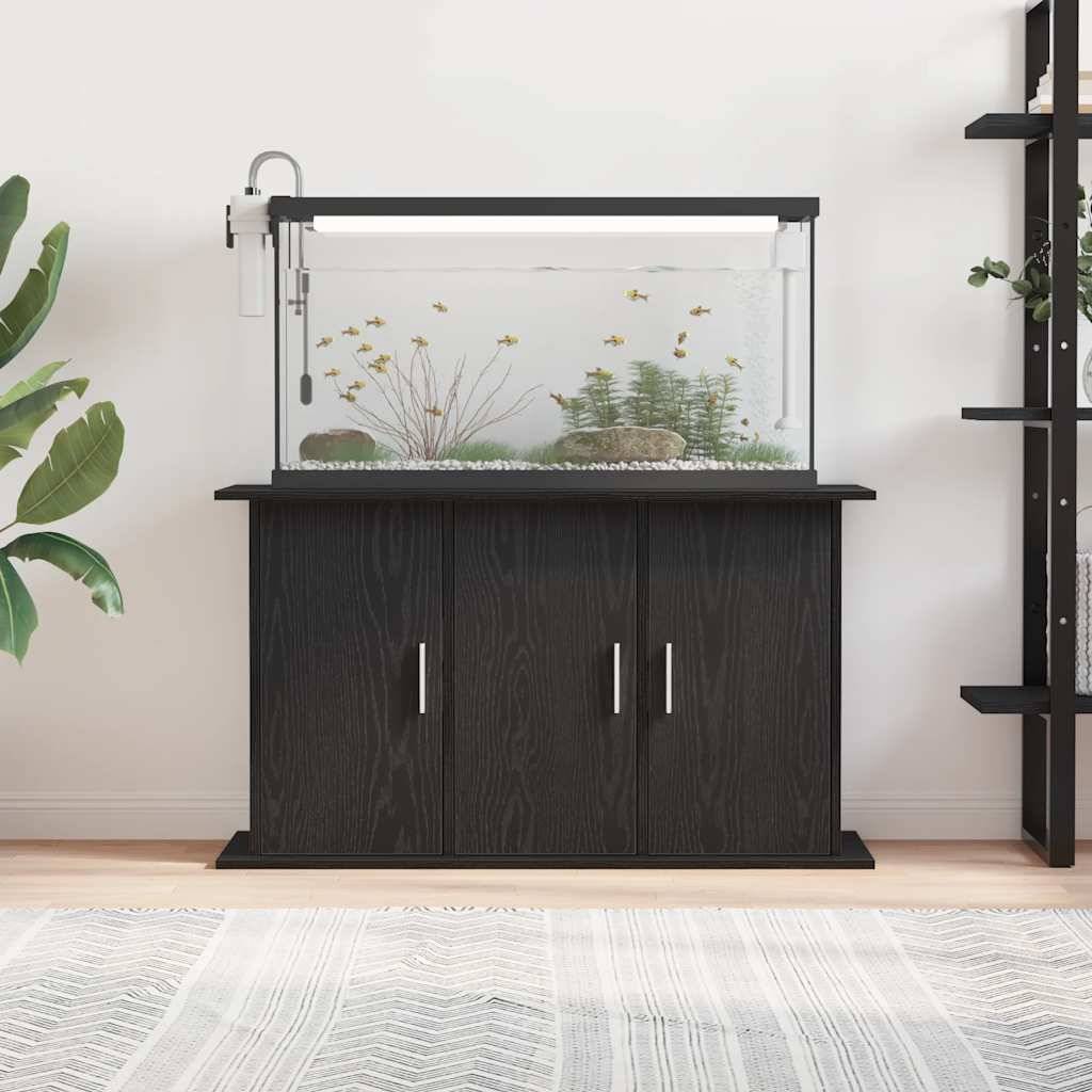 Meuble d'aquarium Chêne Noir 101 cm avec 6 Portes de Rangement - ComfortXL Outdoor Living - Image 3