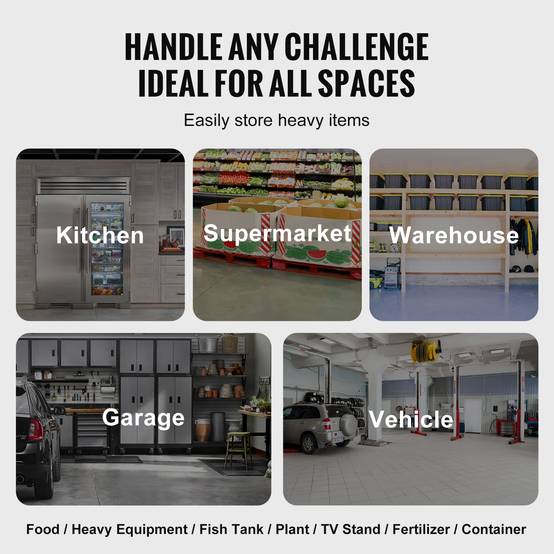 VEVOR Rack calage alu 121.9x50.8x20.3cm, charge 454kg, restaurant. - Image 6
