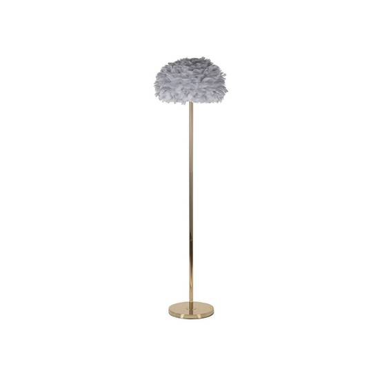 Lampadaire Imitation Plume "Slim" 170cm Or & Gris - Image 1