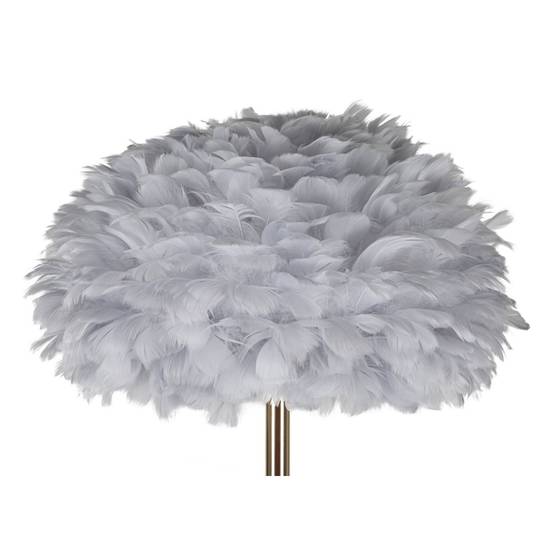 Lampadaire Imitation Plume "Slim" 170cm Or & Gris - Image 2