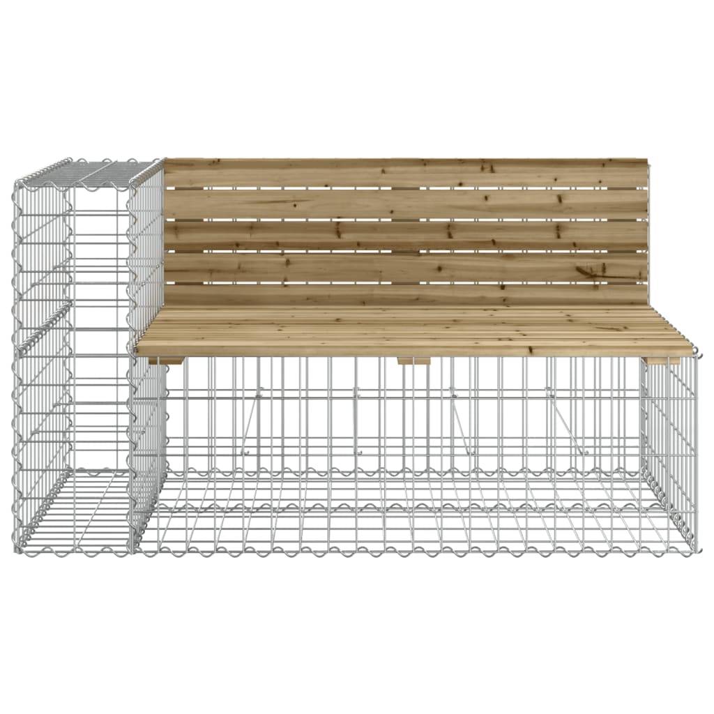 Maison Chic - Banc de jardin - Banc d'extérieur - Banquette design gabion 122x71x65,5cm bois de pin imprégné - Image 3