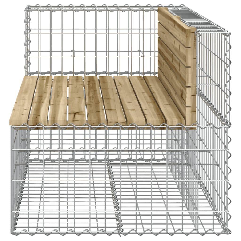 Maison Chic - Banc de jardin - Banc d'extérieur - Banquette design gabion 122x71x65,5cm bois de pin imprégné - Image 4