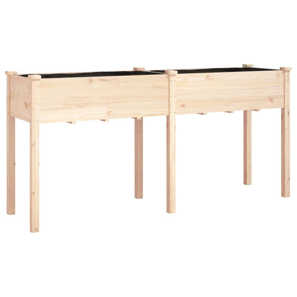 Vidaxl - Jardinière avec doublure 161x45x76 cm bois massif de sapin vidaXL 364236 - Image 2