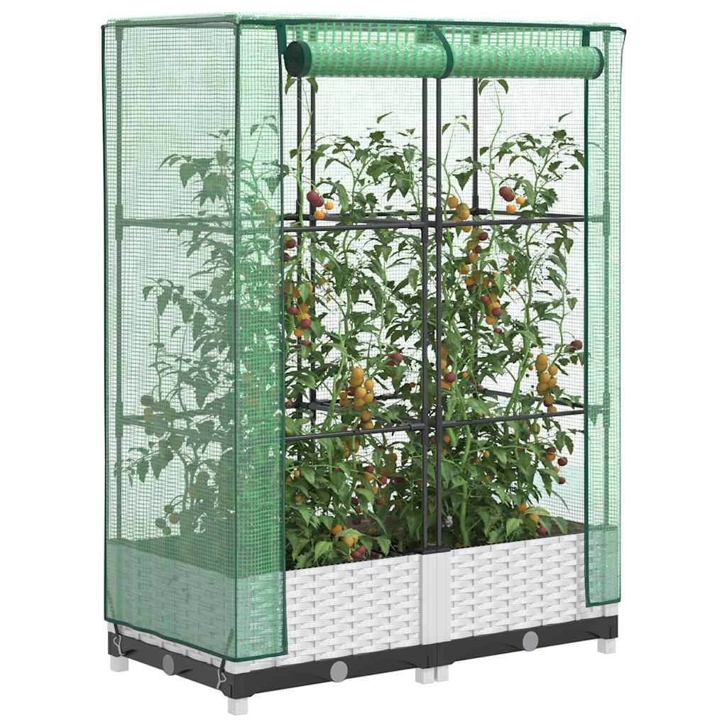 Vidaxl - Jardinière surélevée avec housse aspect rotin 80x40x123 cm vidaXL 4015838 - Image 1