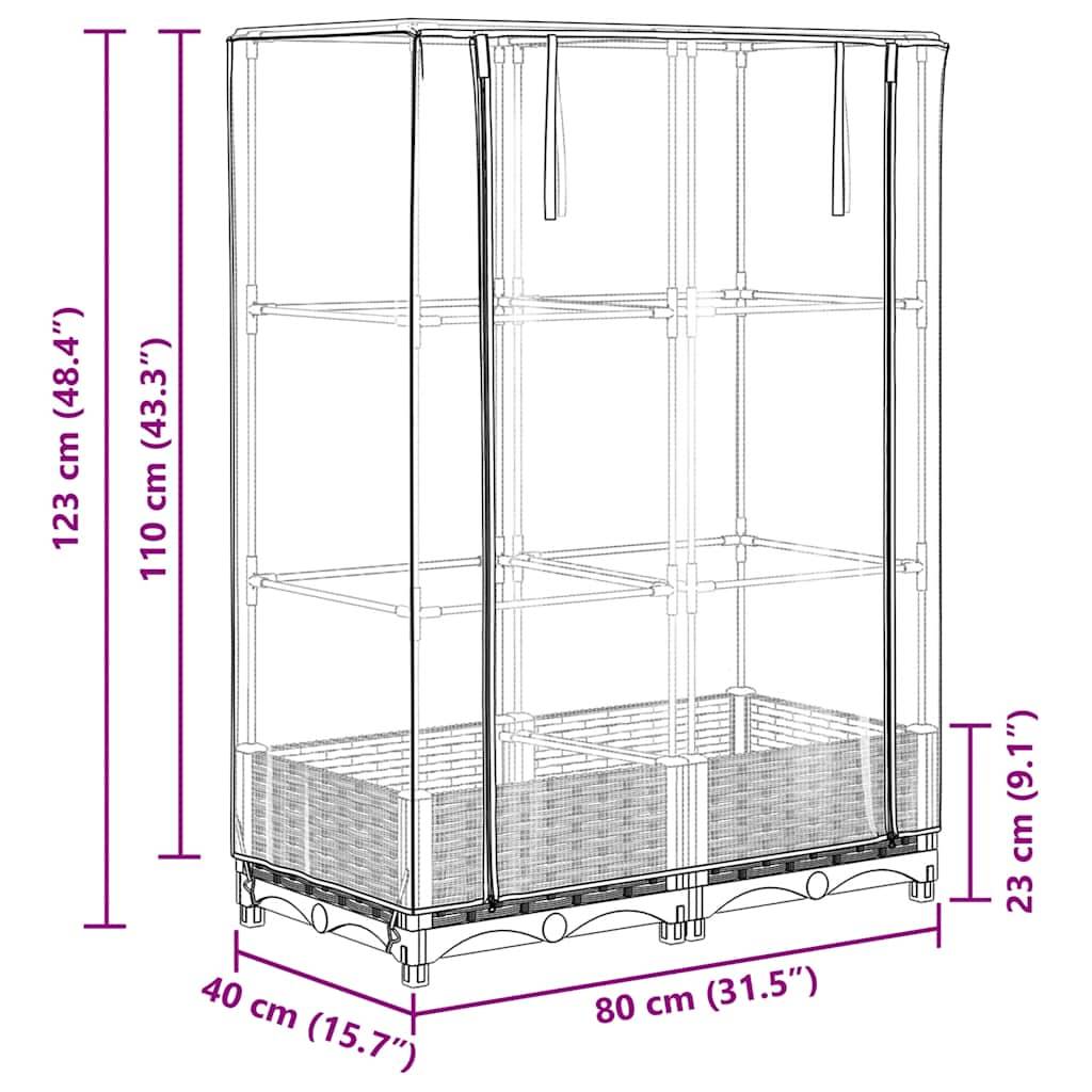 Vidaxl - Jardinière surélevée avec housse aspect rotin 80x40x123 cm vidaXL 4015838 - Image 3