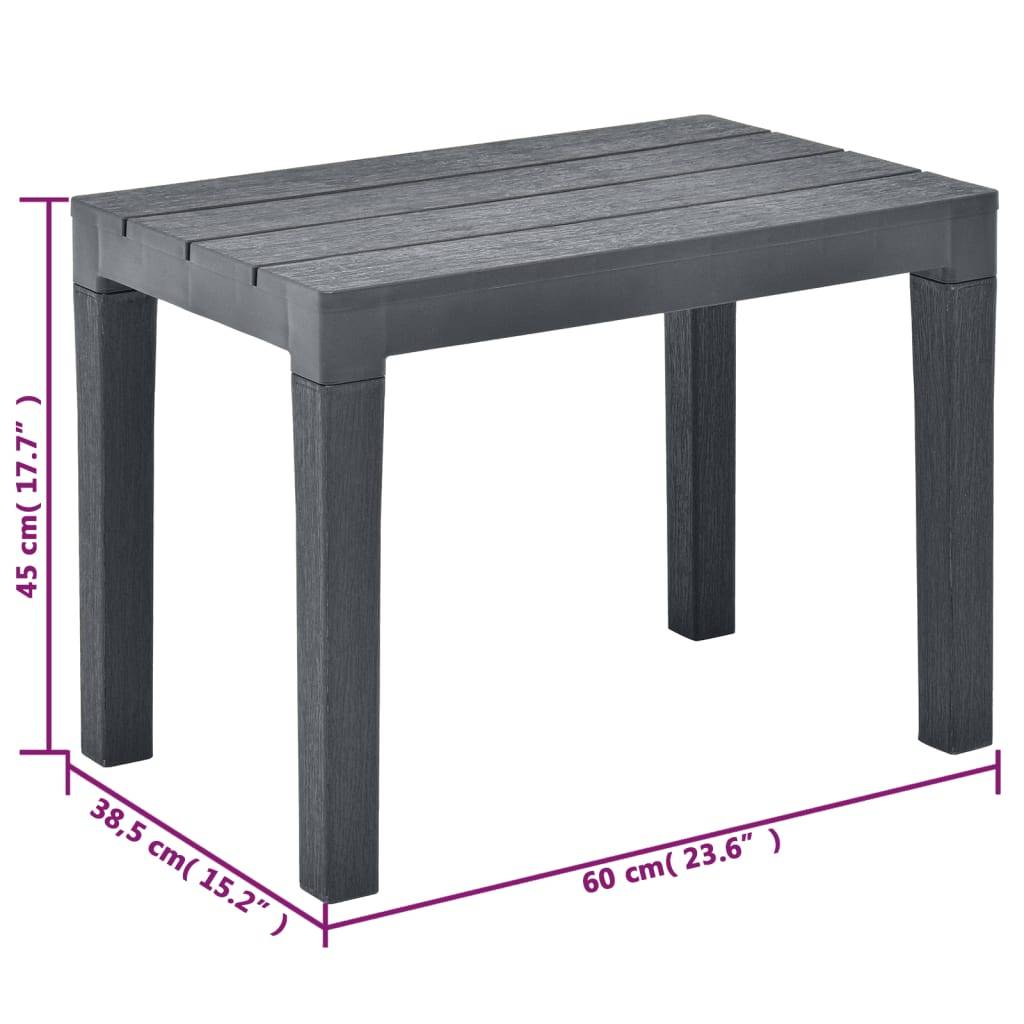 Maison Chic - Lot de 2 Bancs de jardin - Bancs d'extérieur - Banquettes Anthracite Plastique - Image 6