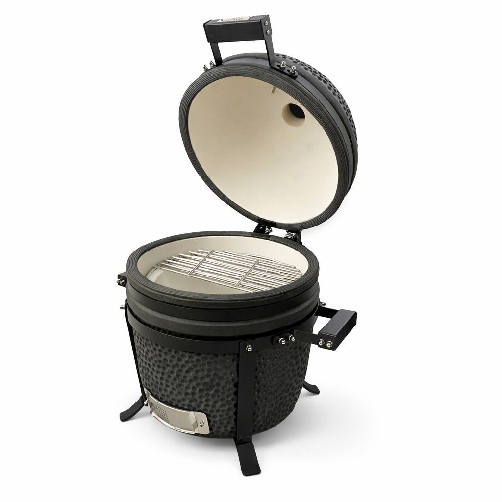 Barbecue kamado en céramique à poser Patton Premium Compact 15" - Grille Ø 34 cm - noir mat - Image 6