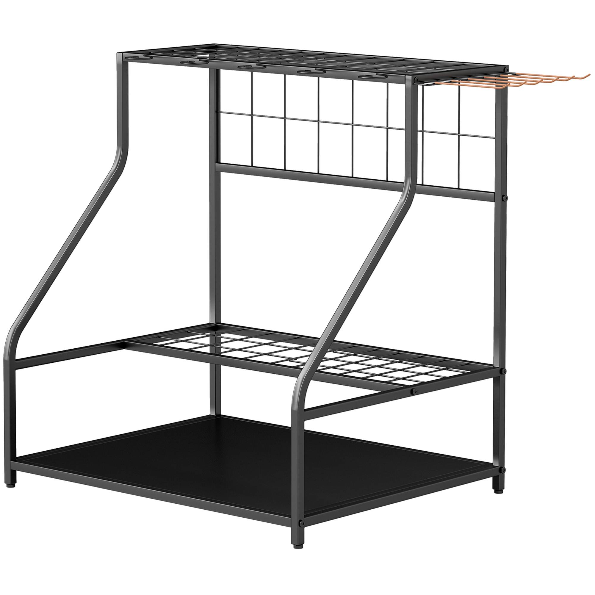ComfortXL - Range-outils de jardin métal orange 84 x 53 x 73 cm garage rangement 3 niveaux - ComfortXL Outdoor Living