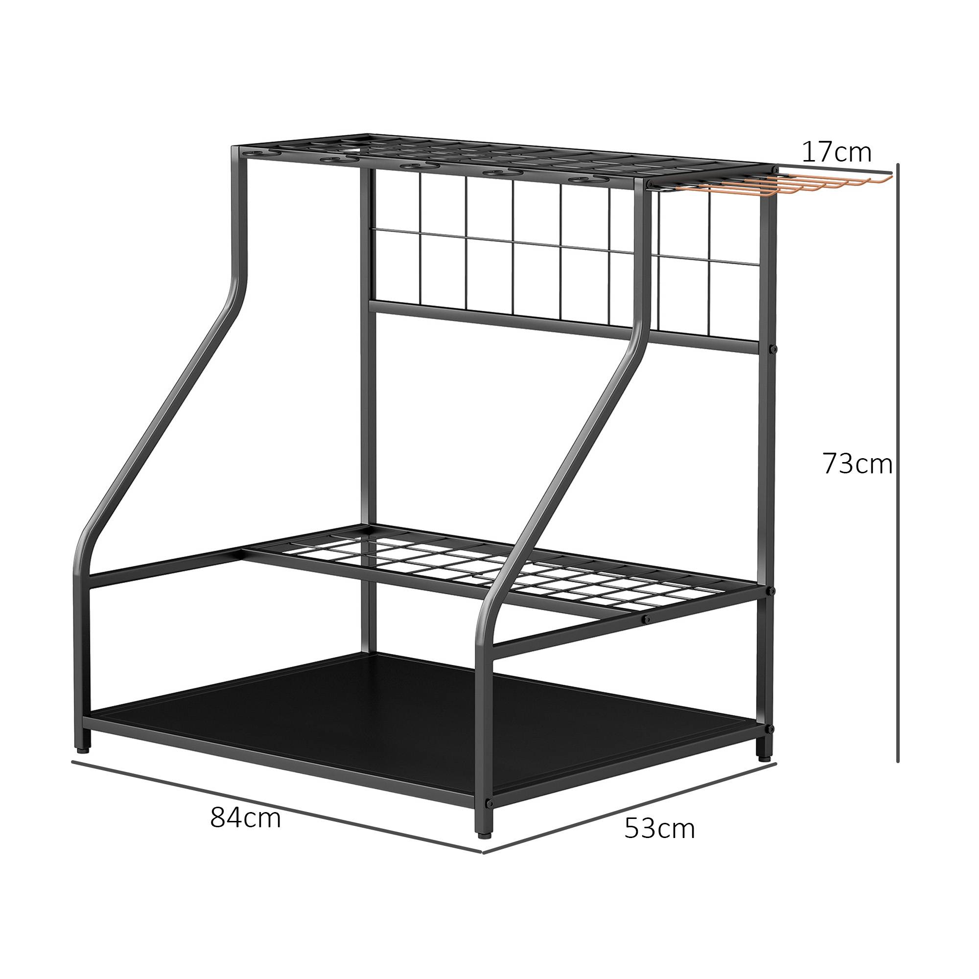 ComfortXL - Range-outils de jardin métal orange 84 x 53 x 73 cm garage rangement 3 niveaux - ComfortXL Outdoor Living - Image 4