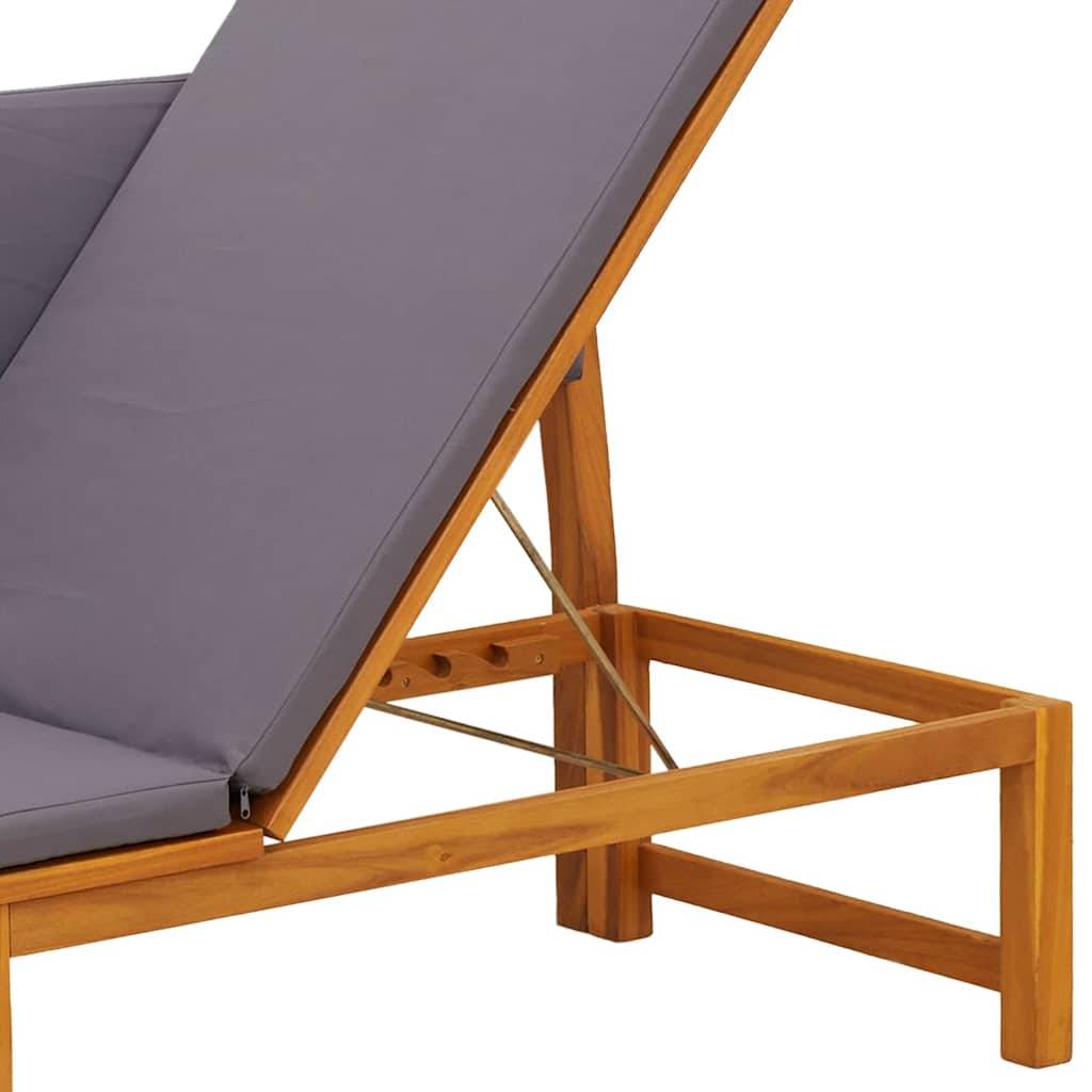 Bain de Soleil Bois Acacia Massif Coussin Inclus Terrasse Marron – ComfortXL Outdoor Living - Image 9