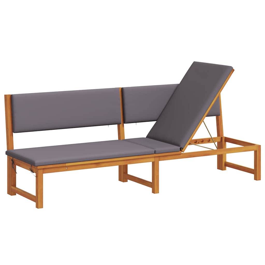 Bain de Soleil Bois Acacia Massif Coussin Inclus Terrasse Marron – ComfortXL Outdoor Living - Image 2