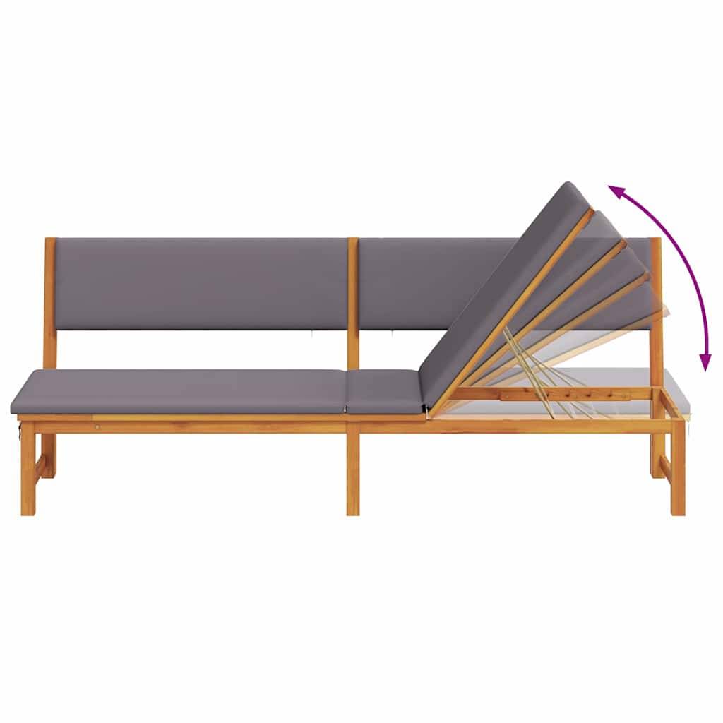 Bain de Soleil Bois Acacia Massif Coussin Inclus Terrasse Marron – ComfortXL Outdoor Living - Image 8