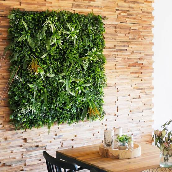 Mur Vegetal Savane decoration murale interieure plaque de 1m x 1m - Image 1