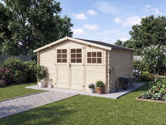 Abri De Jardin En Bois "clairval" - 416 X 301 X 218 Cm - 12.53 M² - 28 Mm -habitat Et Jardin - Image 2