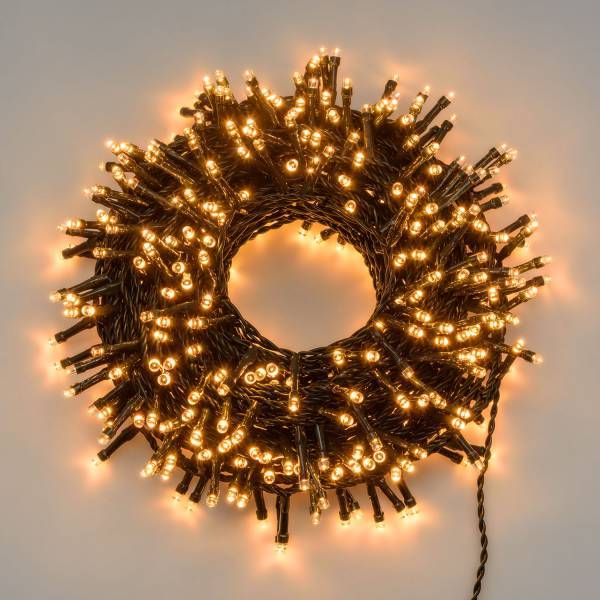 Lotti - Guirlande led extérieure 18,5M timer 450 LED ambré 8 modes de lumière mémoire câble vert Lotti - Image 5