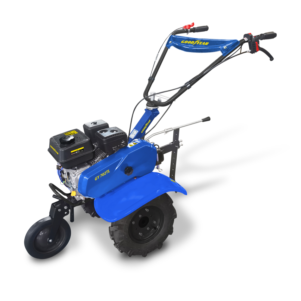 Motoculteur thermique 208 cc - 7 CV GOODYEAR avec roues, fraises et soc - Image 2