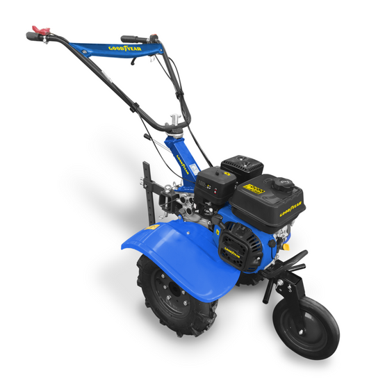 Motoculteur thermique 208 cc - 7 CV GOODYEAR avec roues, fraises et soc - Image 3