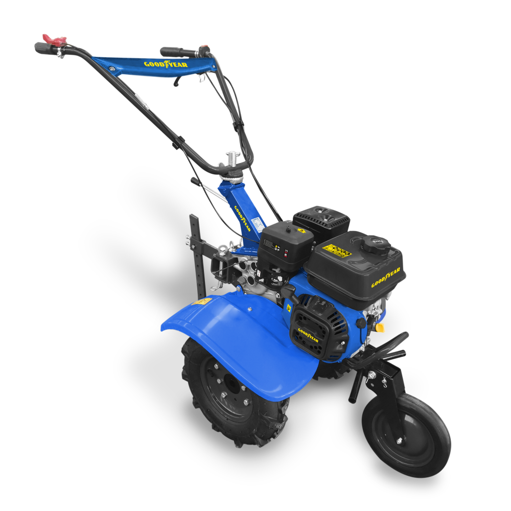 Motoculteur thermique 208 cc - 7 CV GOODYEAR avec roues, fraises et soc - Image 3
