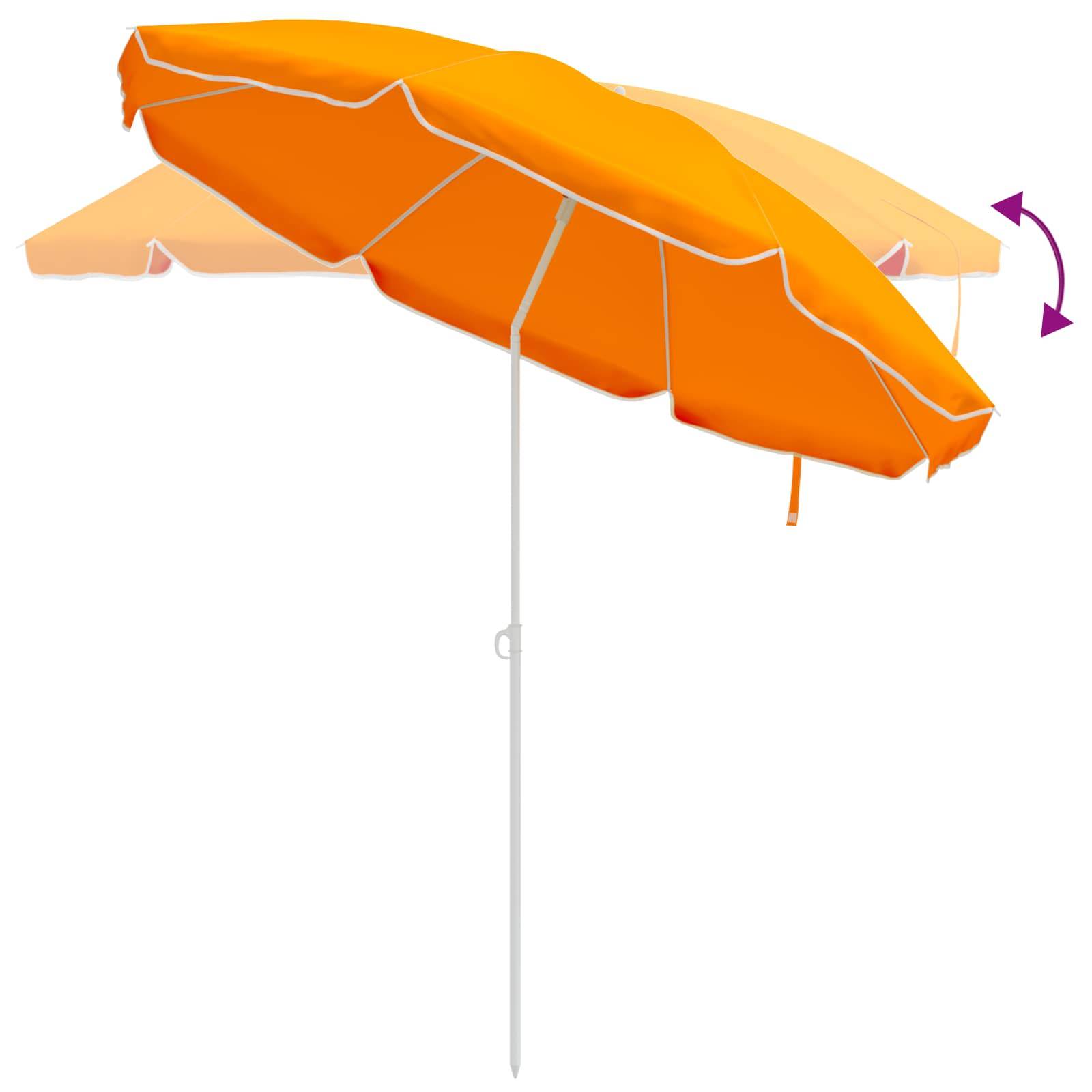 Parasol de jardin polyester et acier orange 207 x 207 x 220 cm - PANGIVO - Image 6