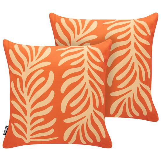 Beliani - Coussin d'extérieur Polyester Orange ALISMA - 45x45x10- Beliani - Image 2