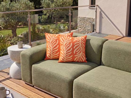 Beliani - Coussin d'extérieur Polyester Orange ALISMA - 45x45x10- Beliani - Image 1