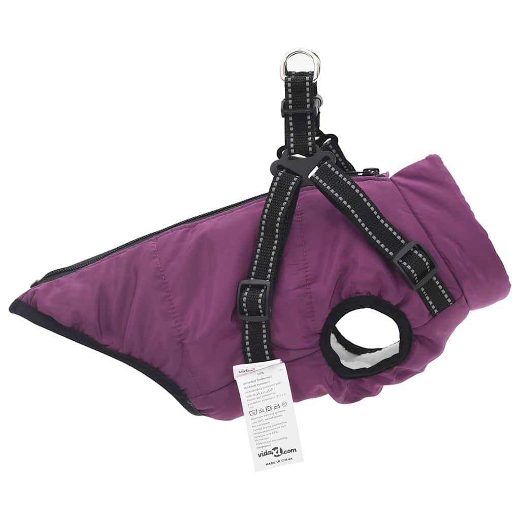 Doudoune Chien Polaire Imperméable Harnais Réglable M Violet - ComfortXL Outdoor Living - Image 4
