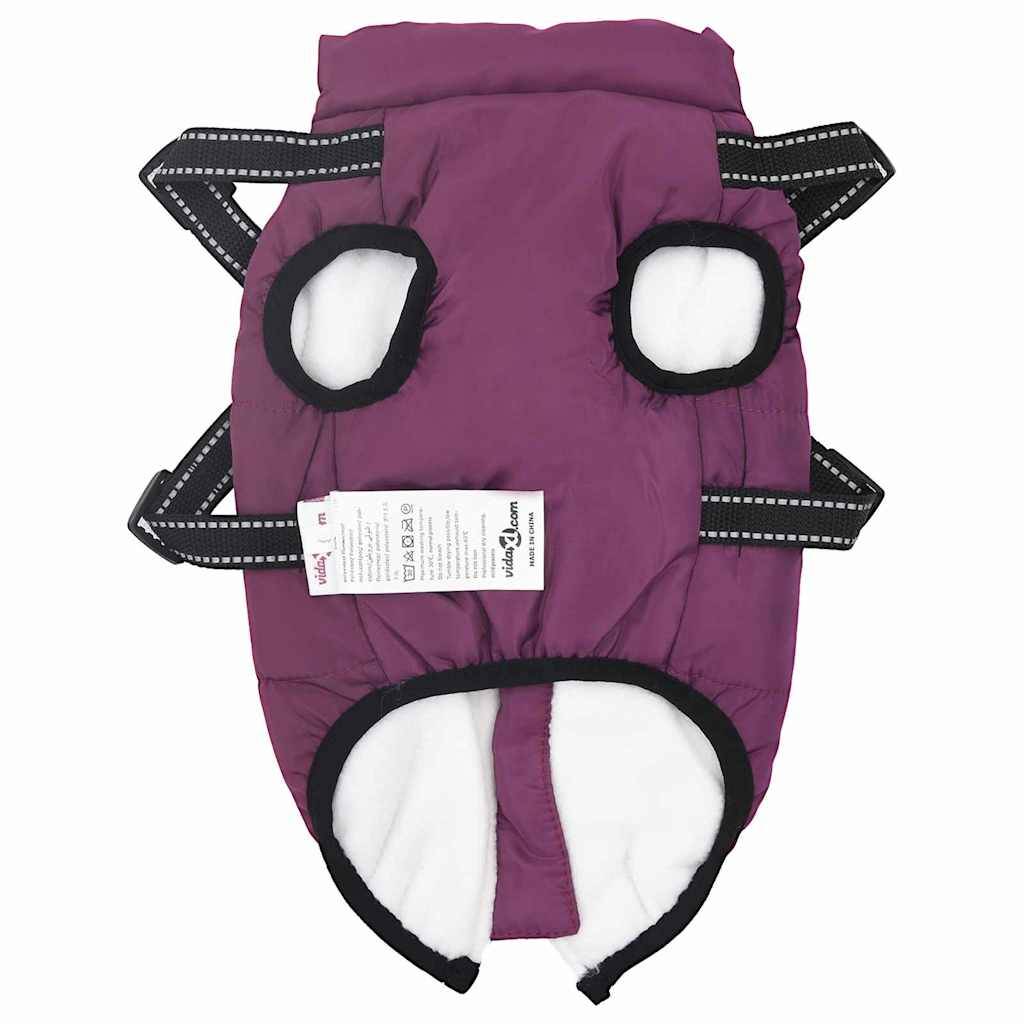 Doudoune Chien Polaire Imperméable Harnais Réglable M Violet - ComfortXL Outdoor Living - Image 5