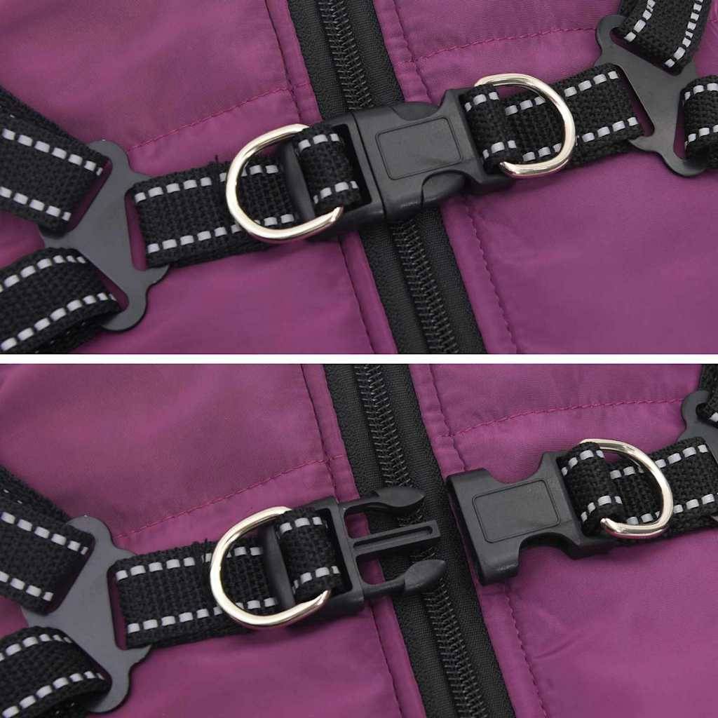 Doudoune Chien Polaire Imperméable Harnais Réglable M Violet - ComfortXL Outdoor Living - Image 6
