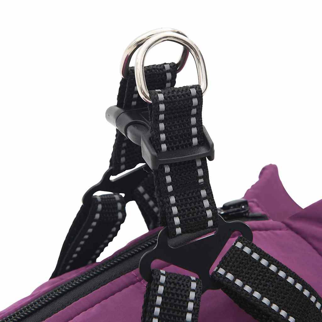 Doudoune Chien Polaire Imperméable Harnais Réglable M Violet - ComfortXL Outdoor Living - Image 8