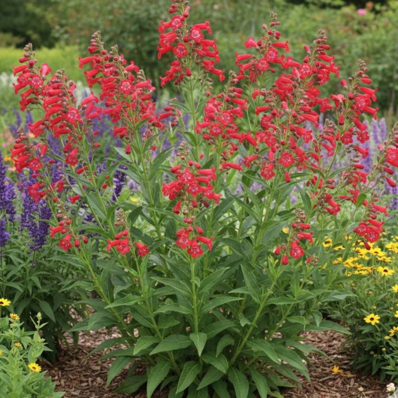 Penstemon Chester Scarlet à fleurs Rouge/ - feuillage Caduc - Godet - 5/20 cm - Image 1