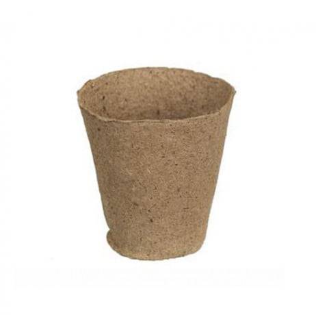 Pots ronds 100 % fibre de bois pour semis, Diamètre Ø6 cm - Image 1