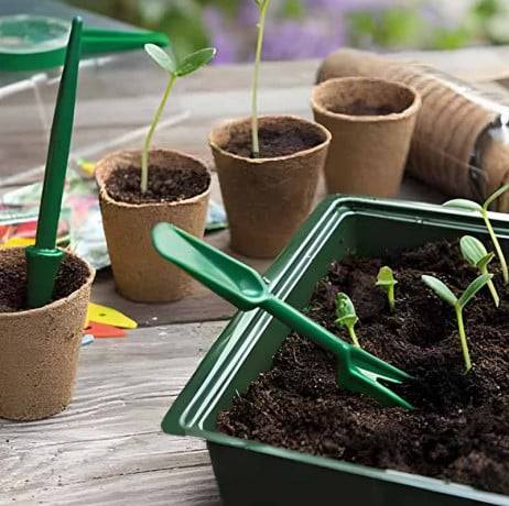 Pots ronds 100 % fibre de bois pour semis, Diamètre Ø6 cm - Image 2