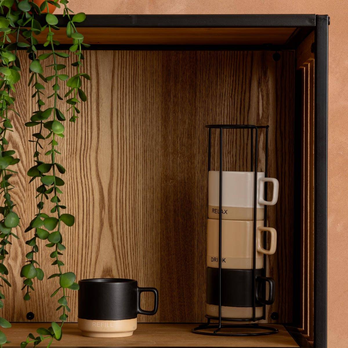 Lot de 4 Mugs sur Rack "Luca" 24cl Multicolore - Image 6