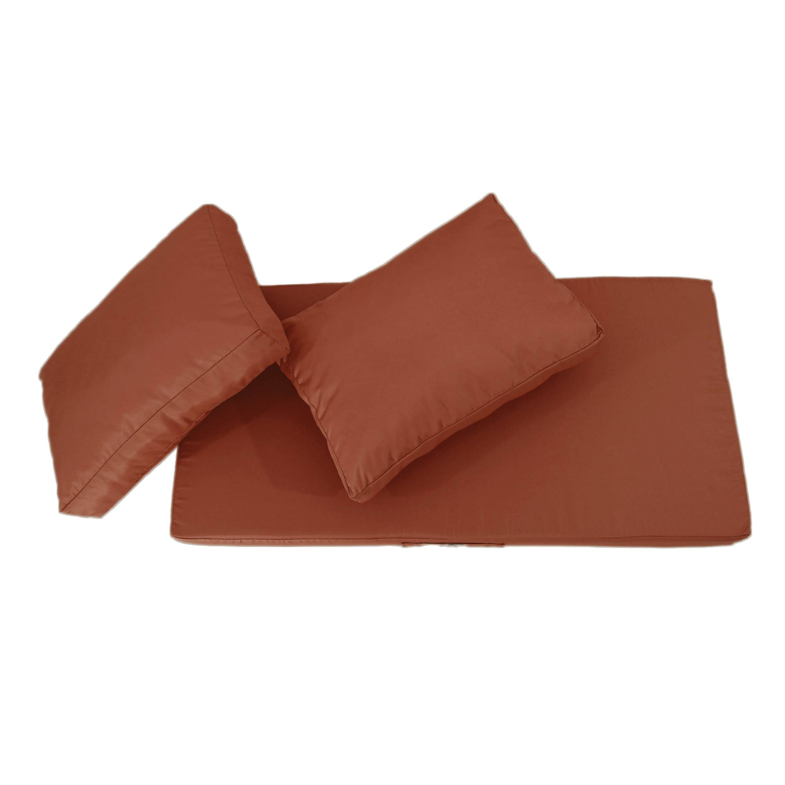 Coussins pour salon de jardin déhoussable 100x50cm Terracotta - Déco arts - Image 6