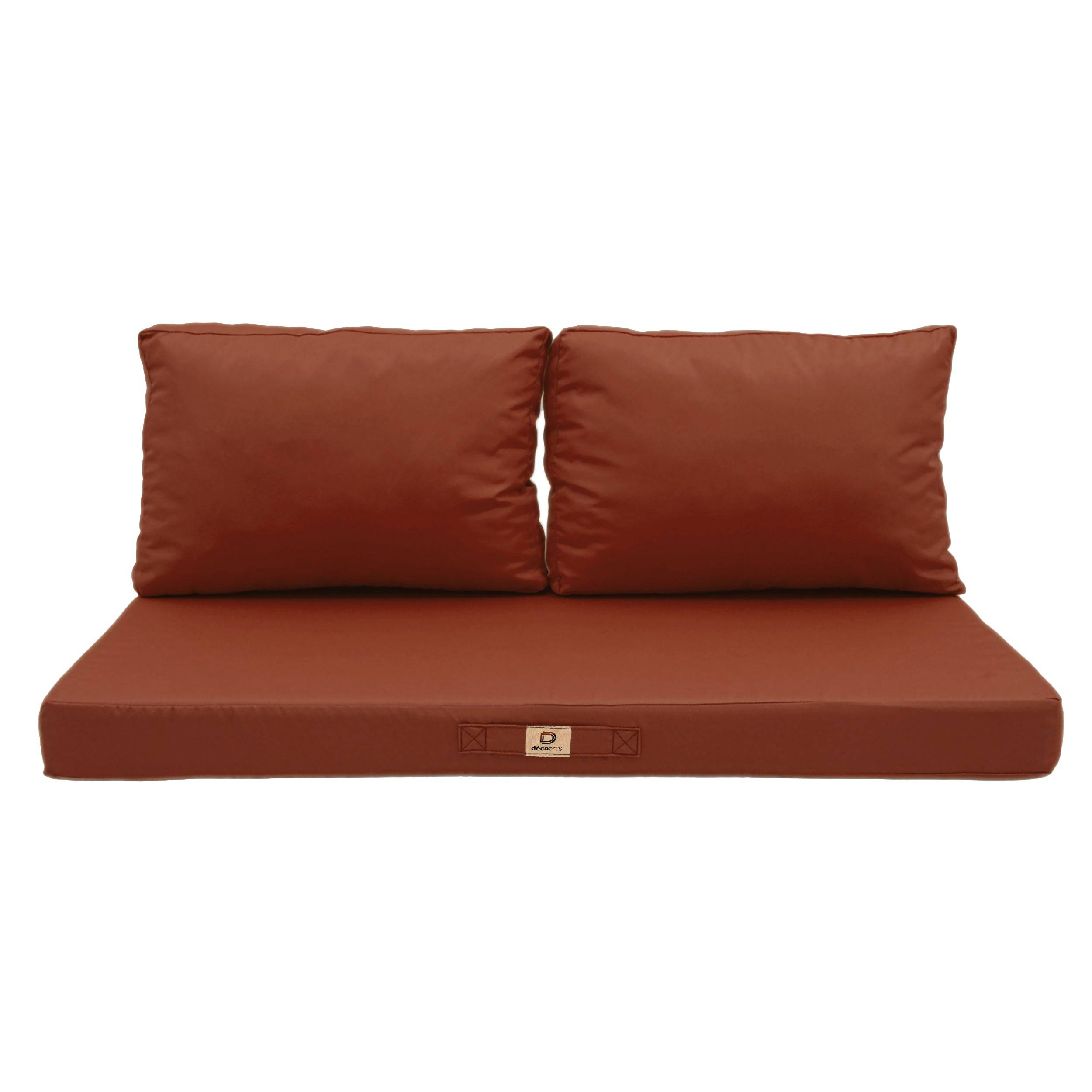 Coussins pour salon de jardin déhoussable 100x50cm Terracotta - Déco arts - Image 3