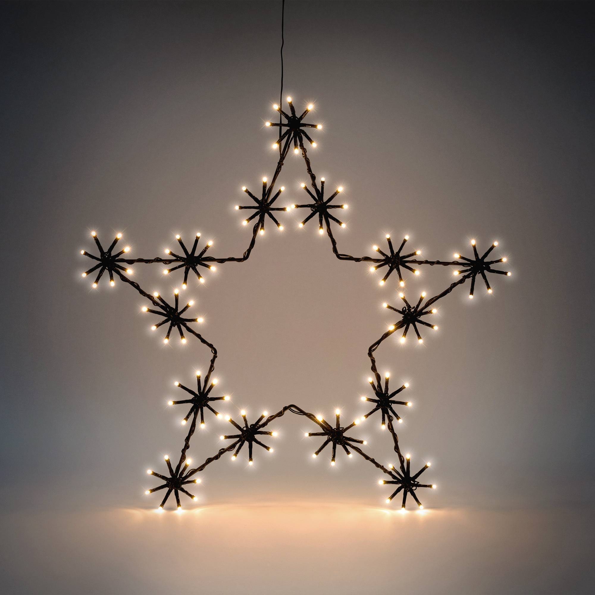 Ecd-Germany - Étoile de Noël  à LED 50 cm ornement décoration d'hiver lumineuse en métal IP44 - Image 6