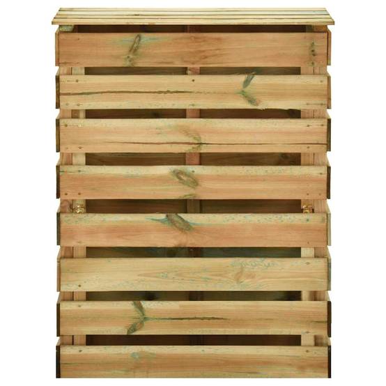 ComfortXL - Lot de 2 Composteurs Jardin Bois Pin Imprégné à Lattes 80x50x100 cm Compostage Naturel Brun - ComfortXL Outdoor Living - Image 4