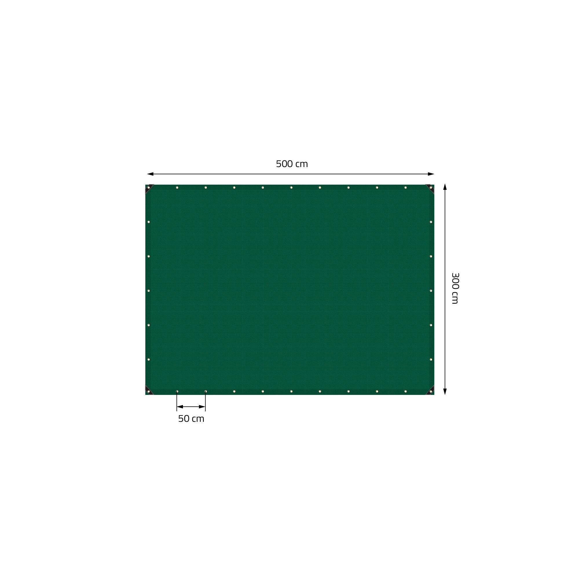 Ecd-Germany - Bâche de Protection Premium avec Œillets + 10 Crochets, 5x3m 15m², 650g/m², Vert, Tissu PVC, Indéchirable, Imperméable - Image 5
