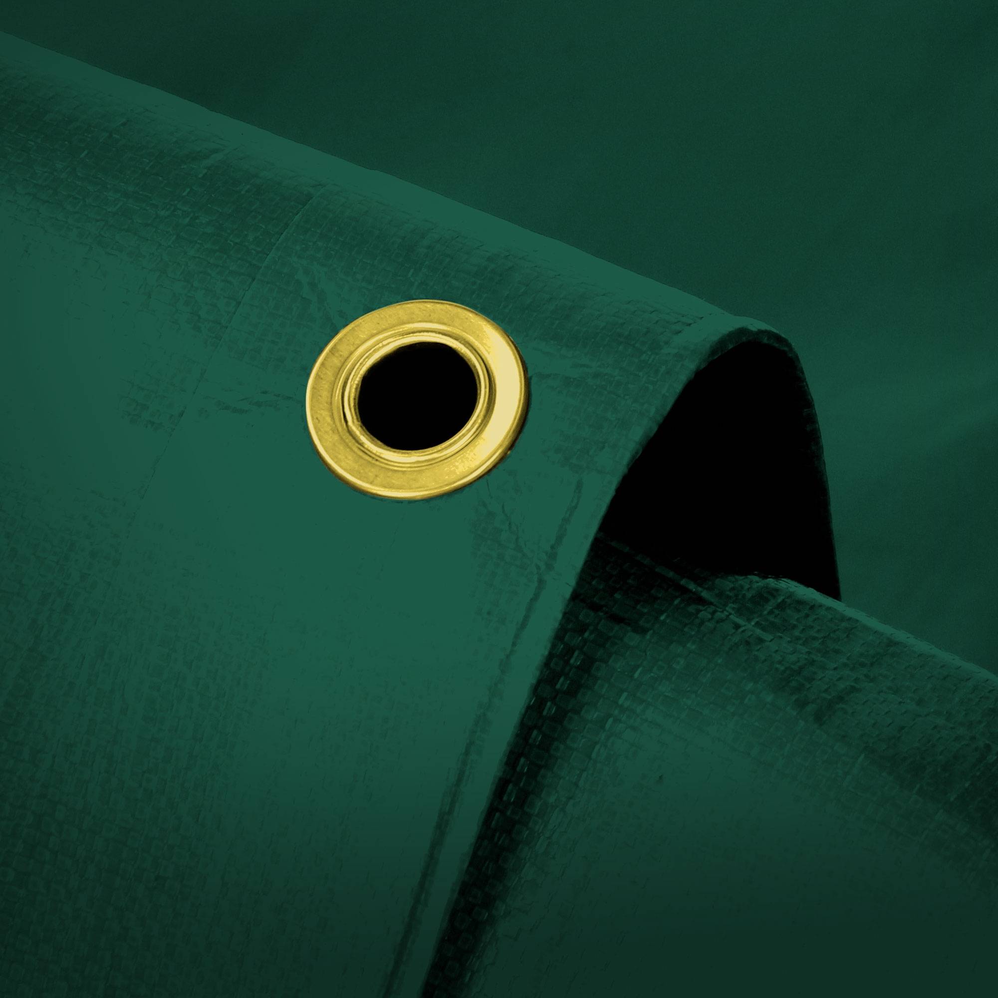 Ecd-Germany - Bâche de Protection Premium avec Œillets + 10 Crochets, 5x3m 15m², 650g/m², Vert, Tissu PVC, Indéchirable, Imperméable - Image 2