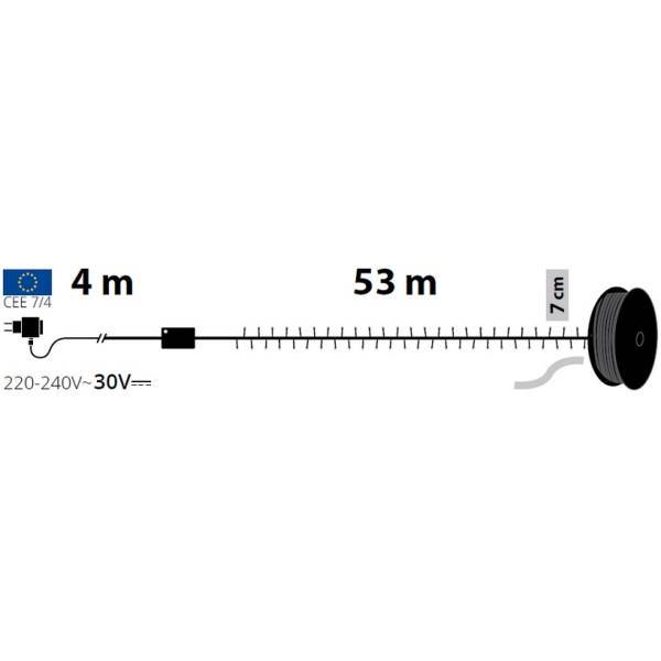 Lotti - Guirlande lumineuse 53M 8 modes 750 miniLED ambré câble transparent Lotti - Image 2